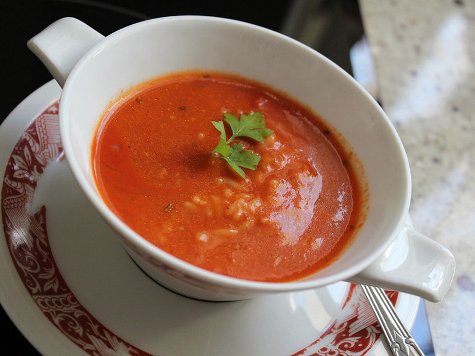 Tomatensuppe mit Reis, Mais und Käse von Detti1x1| Chefkoch