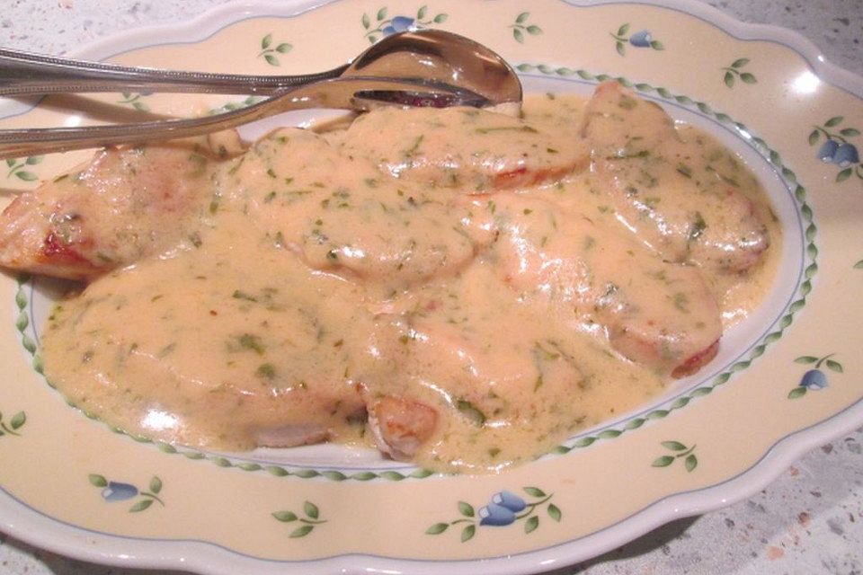 Putenschnitzel in Estragonsauce