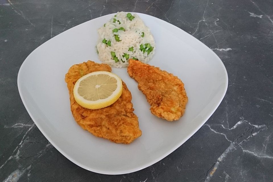 Pariser Schnitzel mit Gemüsereis