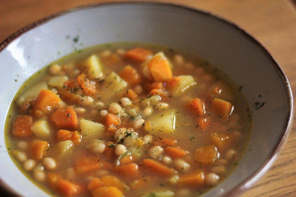 Sopa de feijão - manteiga