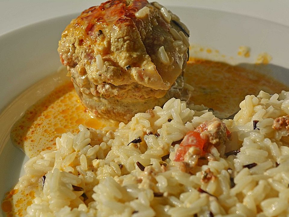 Gefüllte Champignons mit Schafskäse - Hackfleisch an Käsesauce von nja1 ...