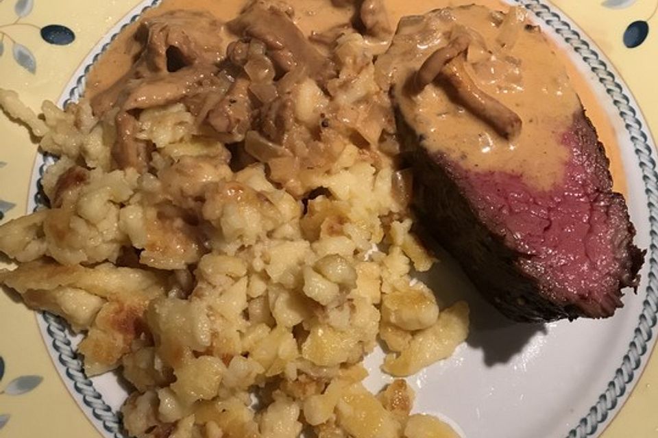 Rinderfilet an Whiskeyrahmsauce