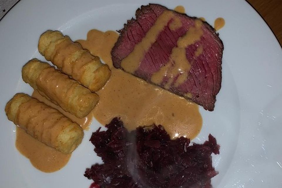 Rinderfilet an Whiskeyrahmsauce