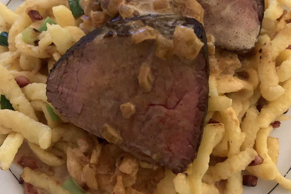 Rinderfilet an Whiskeyrahmsauce