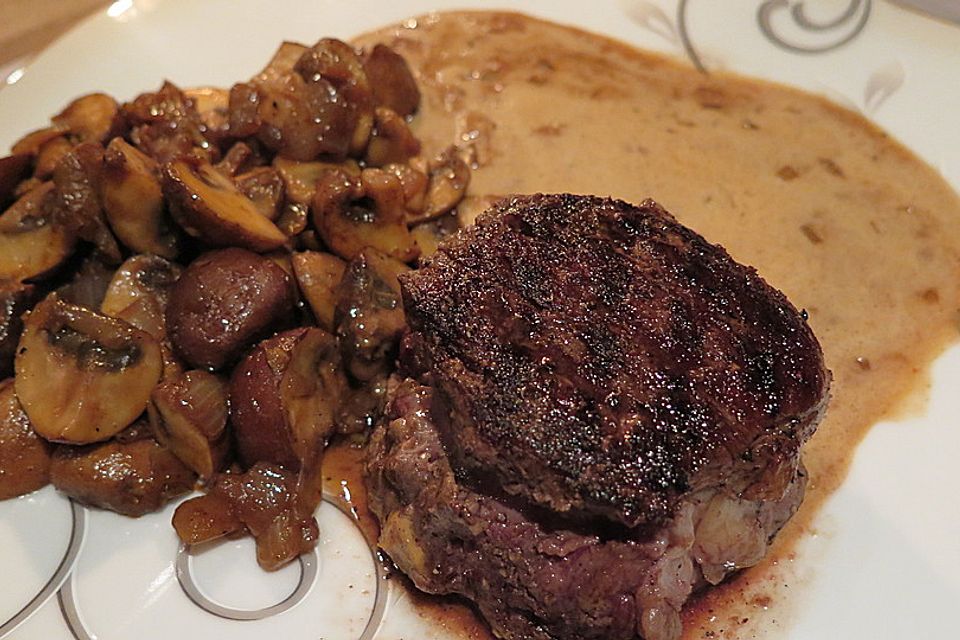 Rinderfilet an Whiskeyrahmsauce