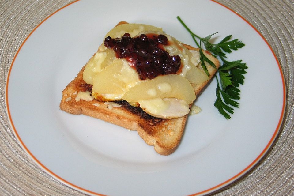 Birnen - Hühnchen - Toast