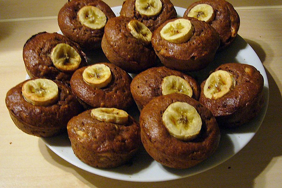 Bananen-Haselnuss-Muffins