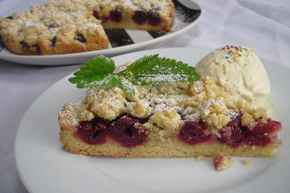 Kirsch Tarte mit Streusel