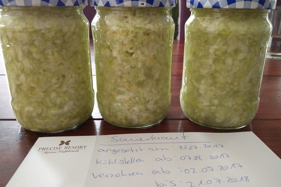 Sauerkraut selbst in Gläsern einmachen