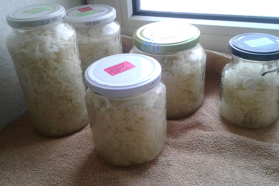 Sauerkraut selbst in Gläsern einmachen