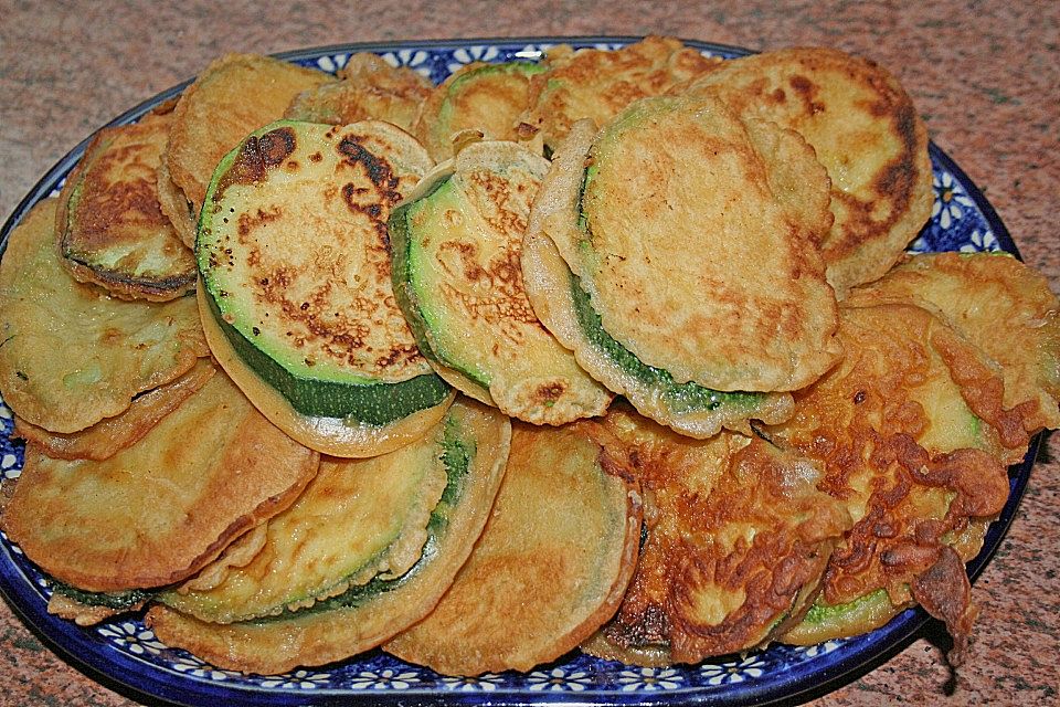 Zucchini - Ringe im Bierteig