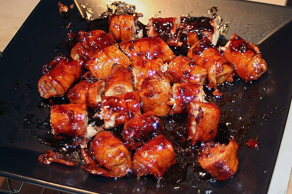 Teriyaki Schweinefleischröllchen