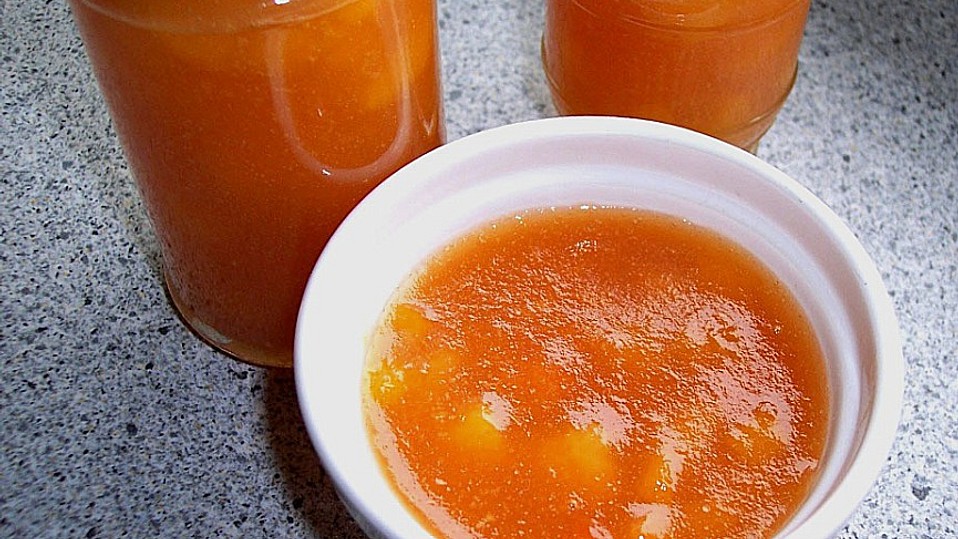 Pfirsichmarmelade mit Amaretto von browniie Pfirsichmarmelade mit Amaretto von browniie