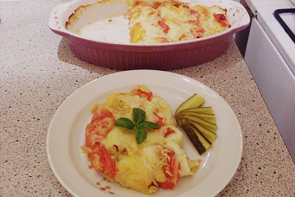 Auflauf mit Tomate - Mozzarella