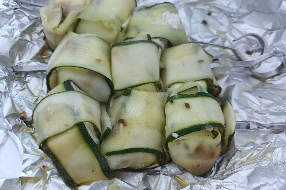 Zucchini - Schafskäse - Spieße