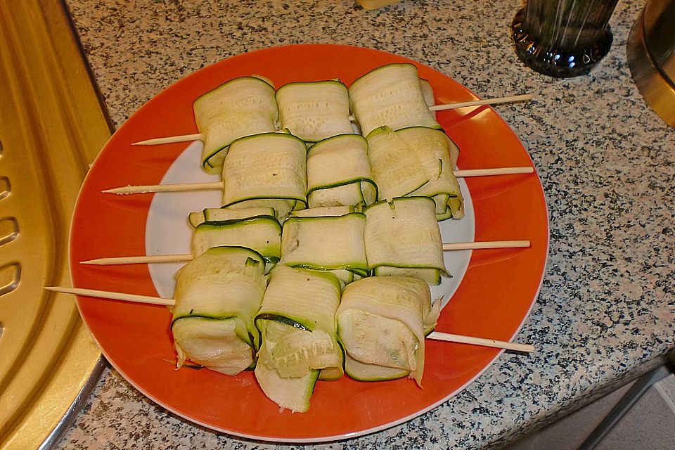 Zucchini - Schafskäse - Spieße