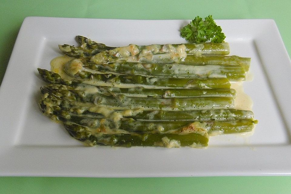 Überbackener Spargel