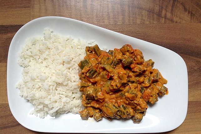 Okra mit Tomaten - Kokos - Curry - Sauce von irish_pogo| Chefkoch