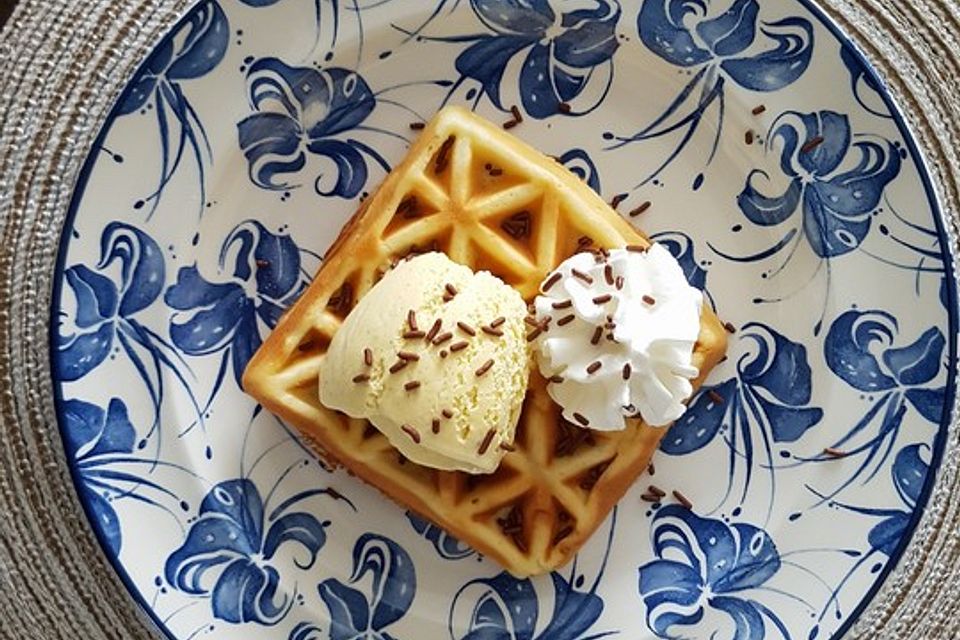 Vanille-Joghurt-Waffeln