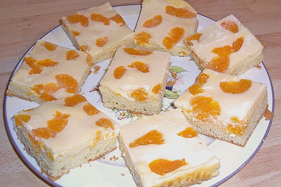 Quarkkuchen mit Mandarinen