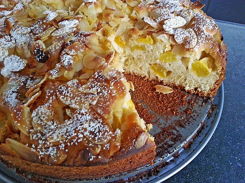Saftiger Blechkuchen von Oma mit Pfirsich &amp; Eierlikör von Schwalbe ...