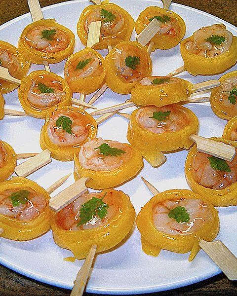 Riesengarnelen mit Mango - Erdnuss - Sauce von plumbum