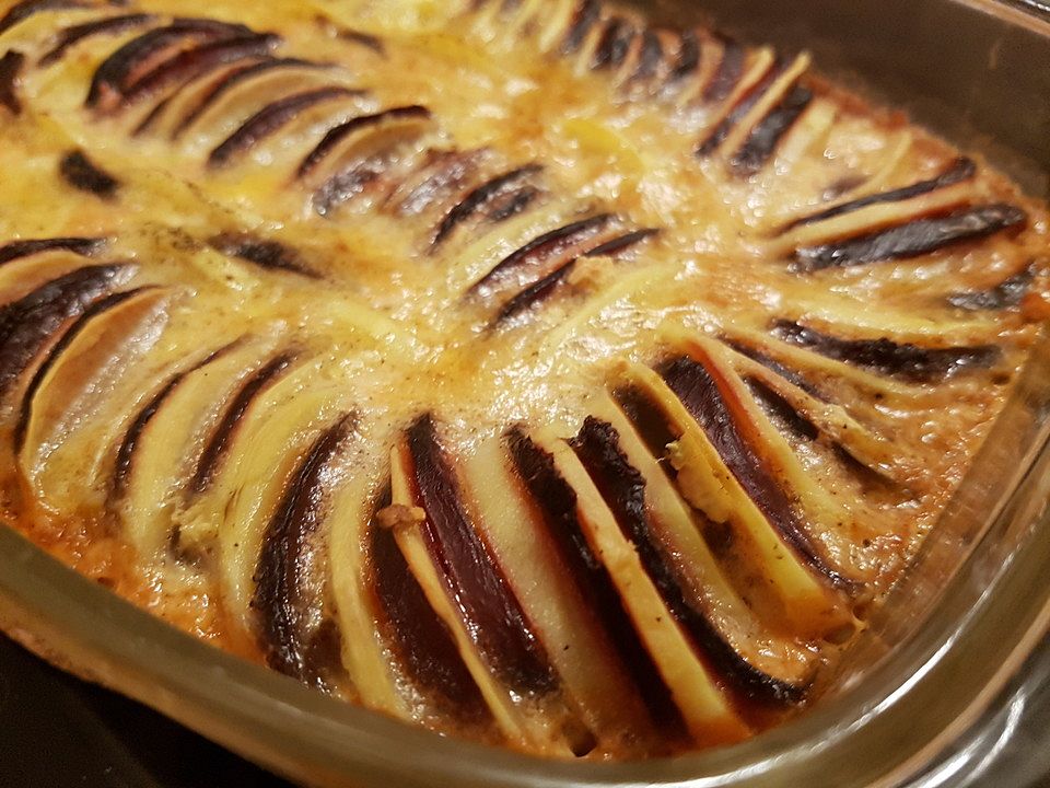 Schrats Kartoffel- und Rote Bete-Gratin von schrat | Chefkoch
