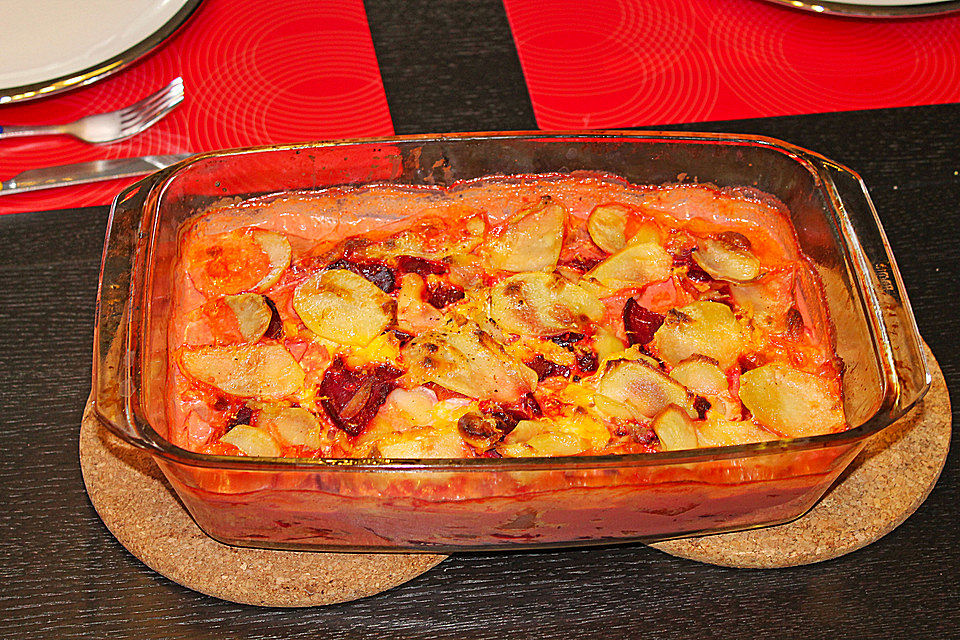 Schrats Kartoffel- und Rote Bete-Gratin