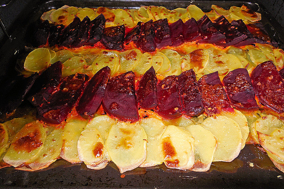 Schrats Kartoffel- und Rote Bete-Gratin