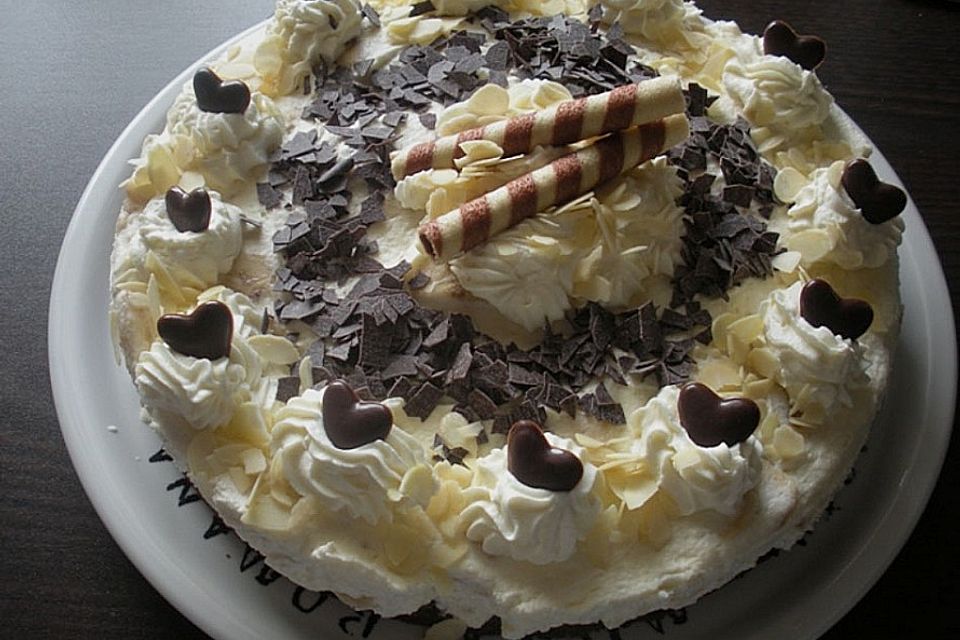 Superschnelle Bananen - Sahne - Torte