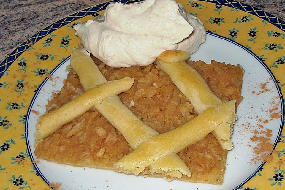 Gedeckter Apfelkuchen