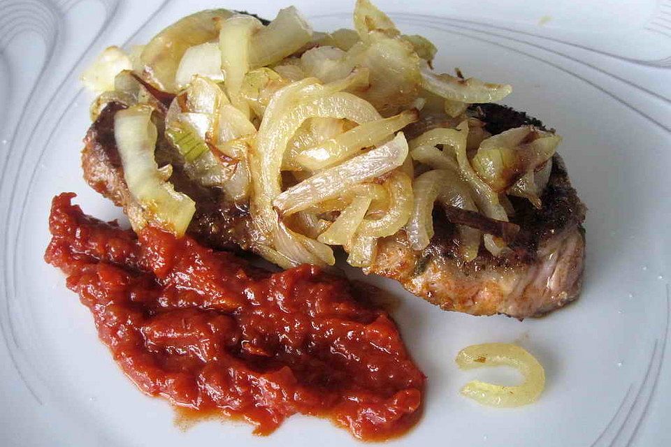 Zwiebel - Steak - Pfanne