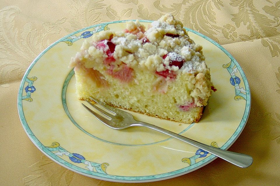 Rhabarber-Streuselkuchen