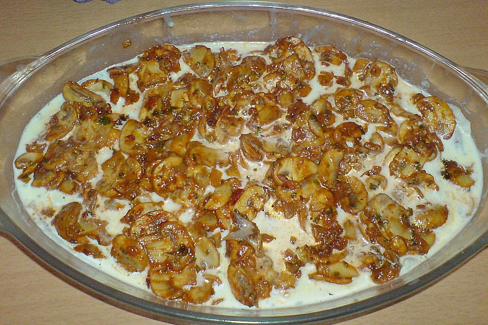 Seelachs - Champignon - Gratin