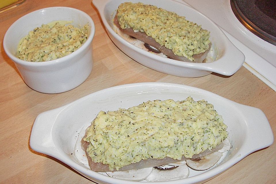 Fischfilet mit Kartofffel - Kräuter - Kruste