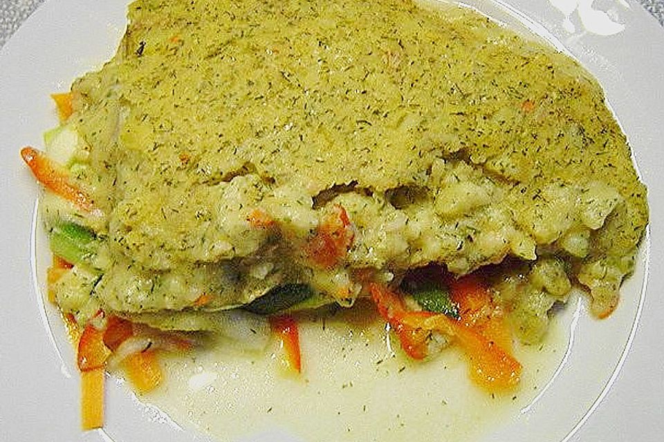 Fischfilet mit Kartofffel - Kräuter - Kruste