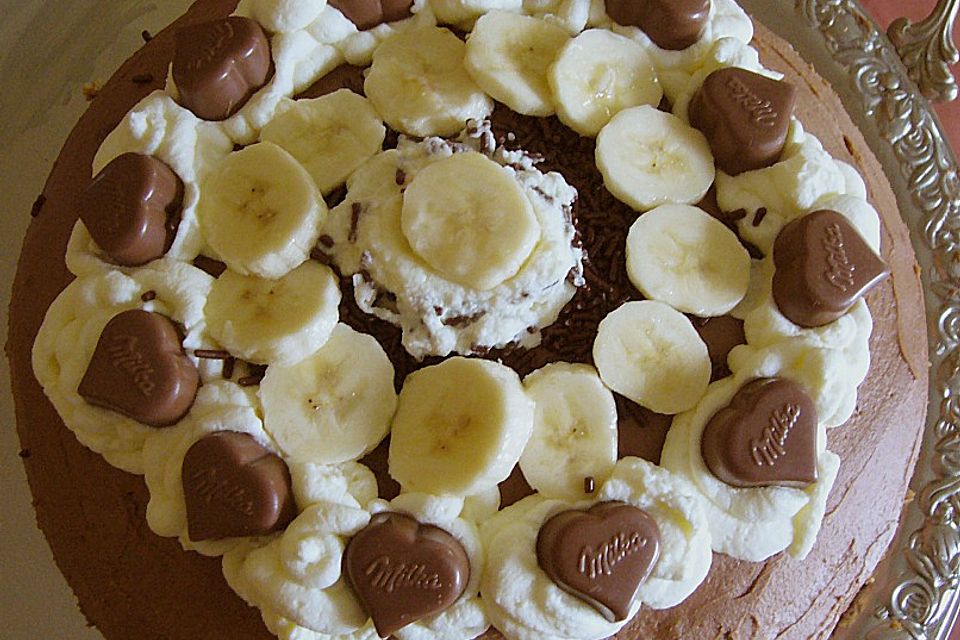 Milka - Torte mit Bananen