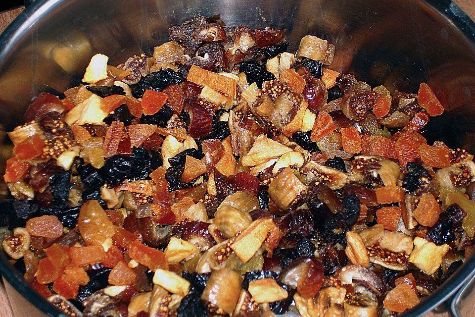 Früchtestollen de luxe mit Marzipanfüllung Früchtestollen de luxe mit Marzipanfüllung