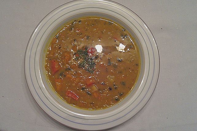 Indischer Eintopf mit Hühnchen, Linsen und Kürbis von appleton| Chefkoch