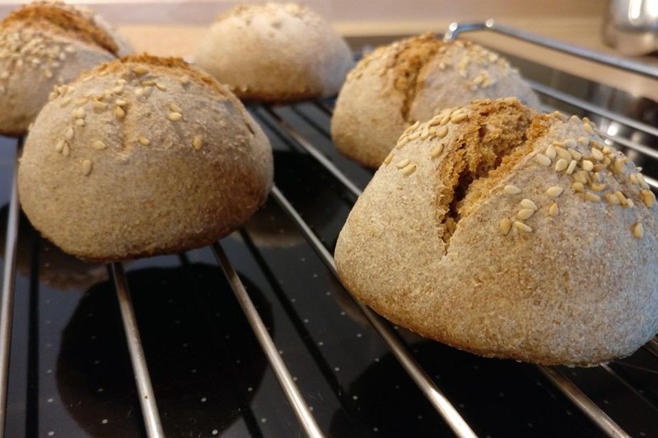 Dinkel - Vollkorn - Sauerteigbrötchen