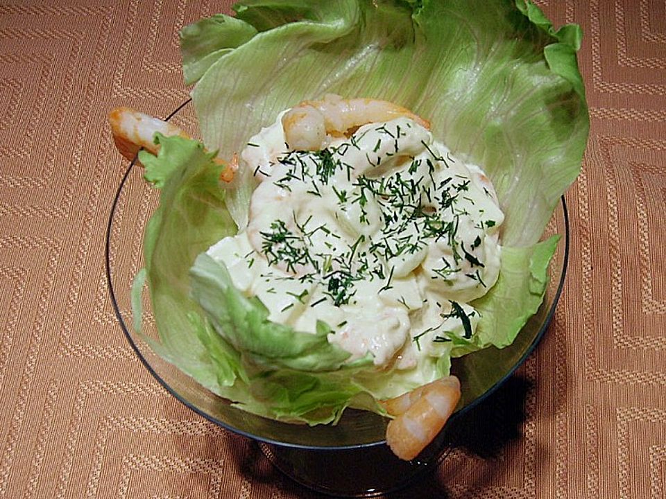 Shrimpscocktail mit zartem Knoblauchgeschmack| Chefkoch