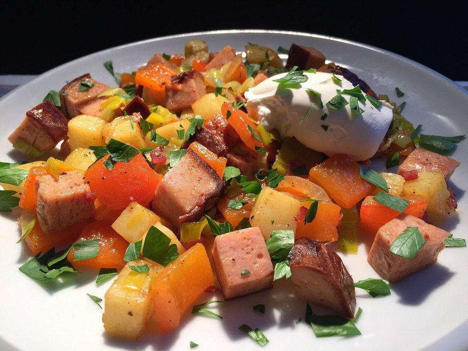 Leberkäse-Pfanne von hasinick | Chefkoch