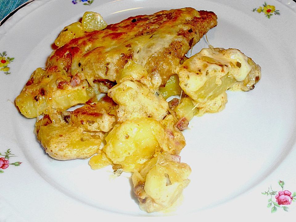 Bratkartoffelauflauf mit Schnitzel von miguan | Chefkoch
