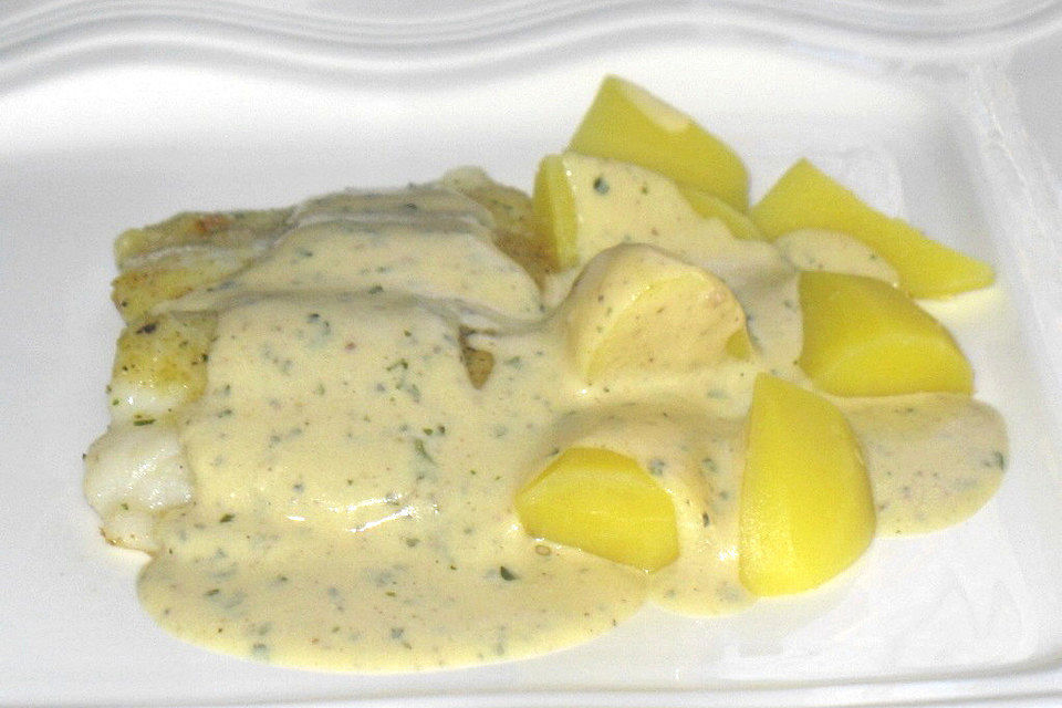 Fisch in Senfsoße