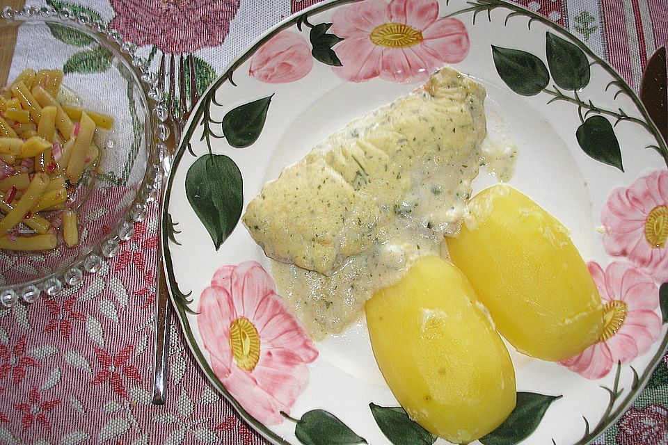 Fisch in Senfsoße