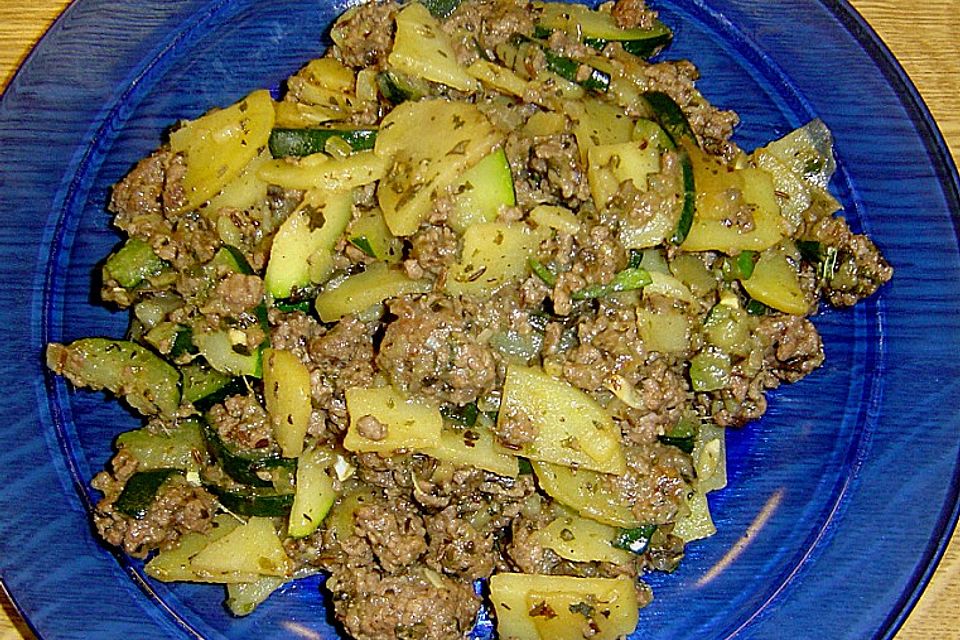 Zucchini - Hackfleisch - Pfanne