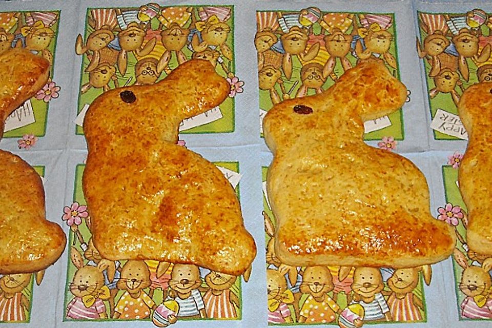 Osterhasen aus Quarkknetteig