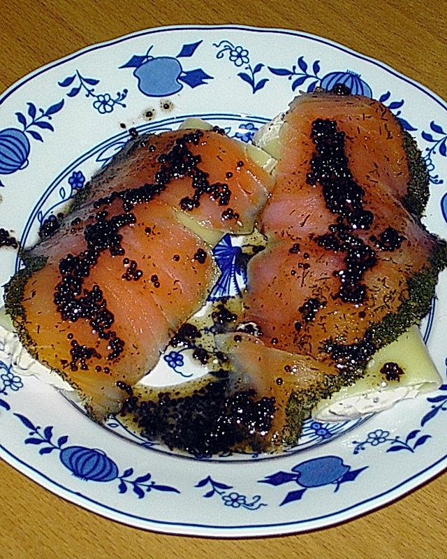 Ralfs Cannelloni, gefüllt mit Lachs - Kaviarcreme