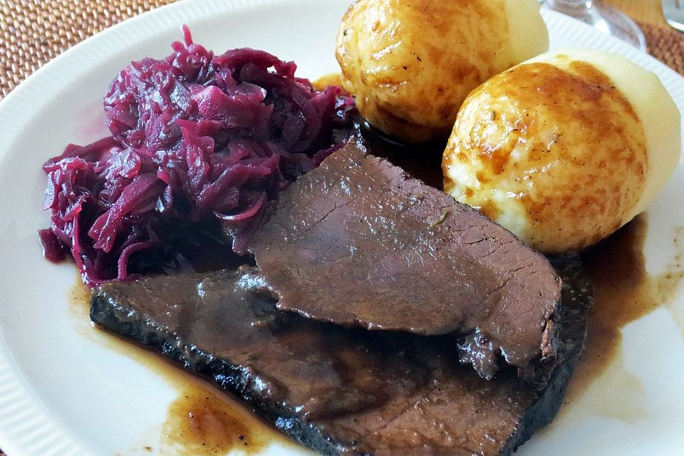 Rinderbraten mit Balsamico-Rotwein-Sauce