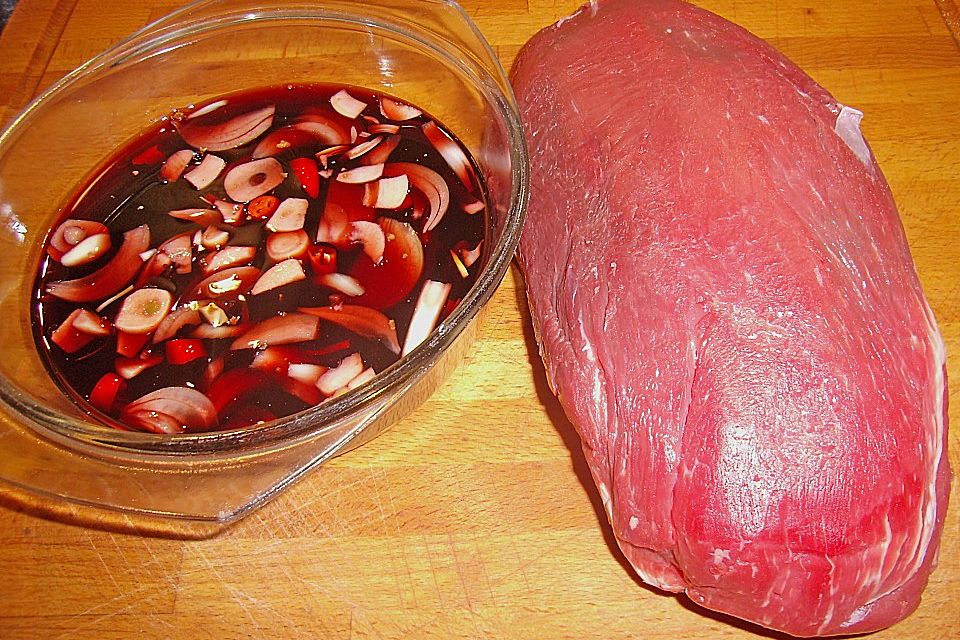 Rinderbraten mit Balsamico-Rotwein-Sauce